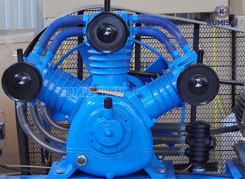Trang bị 3 đầu nén khí tốc độ quay puly cao 