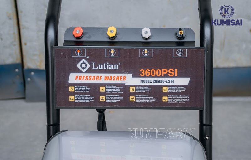 Các đầu phun của máy rửa xe Lutian 7.5T4 7.5KW