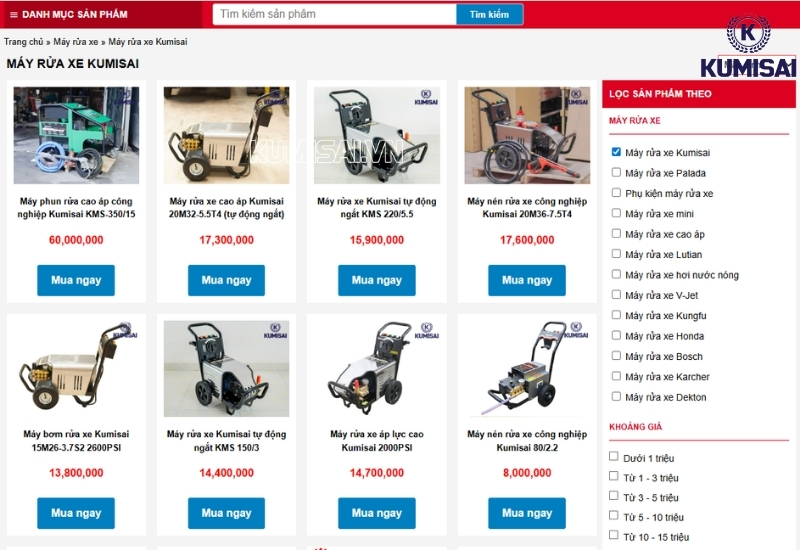 Gợi ý địa chỉ mua máy rửa xe Xiaomi chính hãng, giá hợp lý