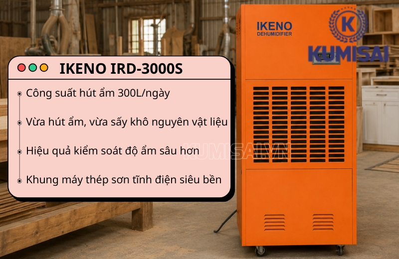Điểm mạnh của IKENO IRD-3000S so với máy hút ẩm thông thường
