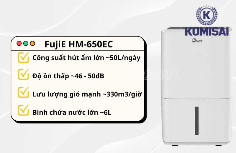 Điểm mạnh của máy hút ẩm FujiE HM-650EC Điểm mạnh của máy hút ẩm FujiE HM-650EC