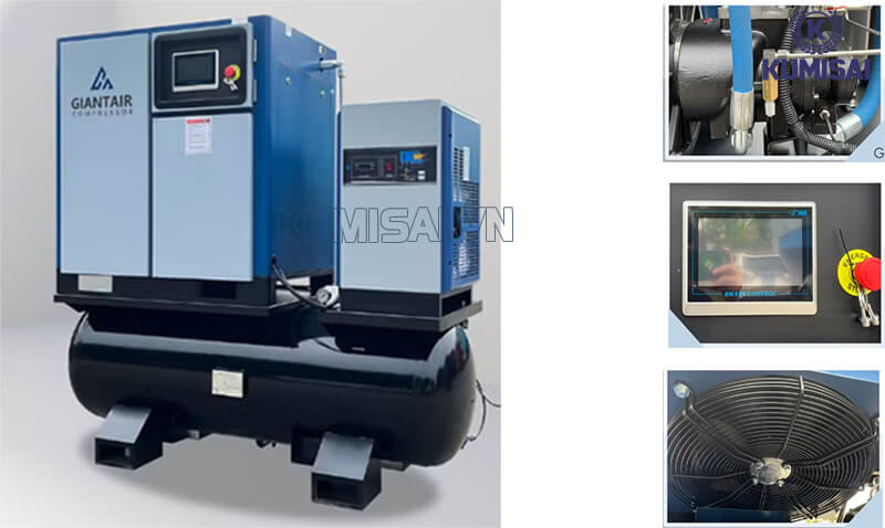 Động cơ máy nén khí mạnh mẽ, công suất 15kW cực lớn