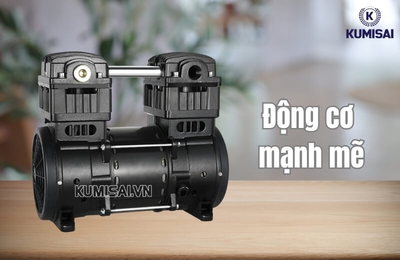 Động cơ 2 HP, hiệu suất mạnh nén khí nhanh