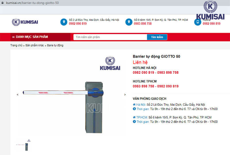 GIOTTO 50 là lựa chọn lý tưởng cho các bãi xe