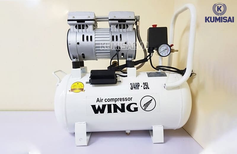 Máy nén khí 25L nhỏ gọn với bình chứa dung tích 25 lít