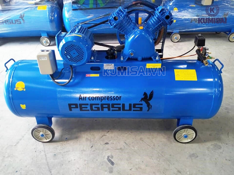 Kumisai Việt Nam bán máy nén khí piston dây đai Pegasus TM-V-0.6/8-180L