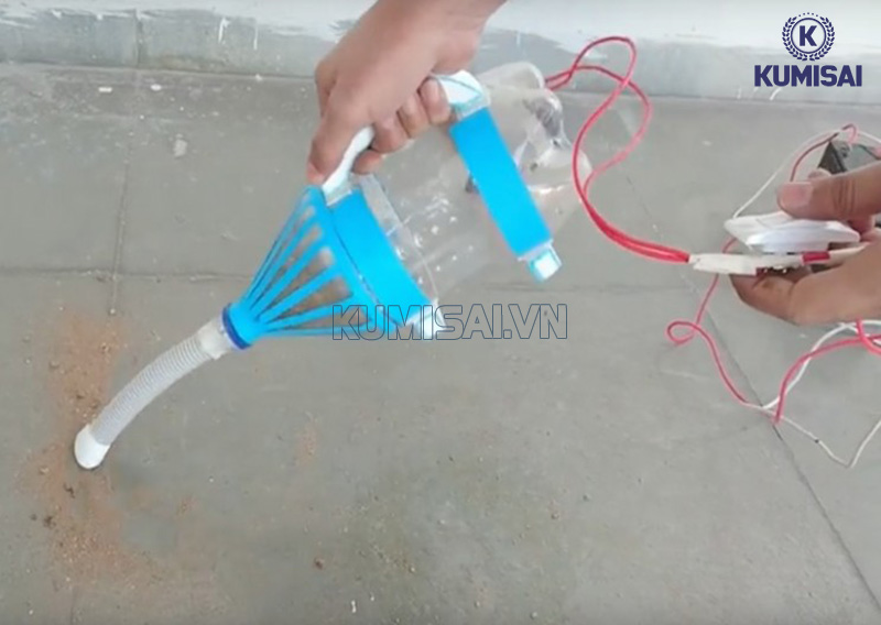 Máy hút bụi tự chế bị hạn chế bởi lực hút 