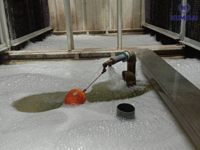 Hiện tượng bọt xuất hiện trong tháp giải nhiệt