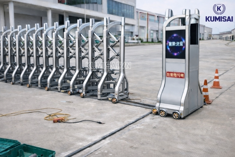 Hướng dẫn lắp đặt cổng xếp inox TC-J8927