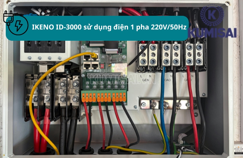 IKENO ID-3000 sử dụng nguồn điện 1 pha