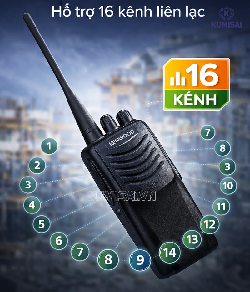 Máy có 16 kênh liên lạc