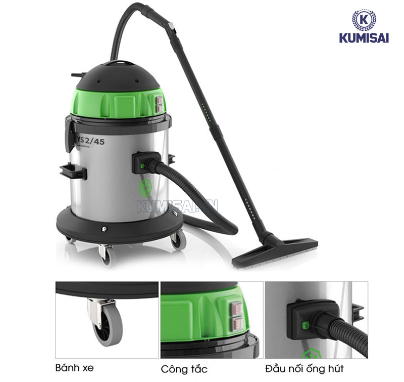 Kết cấu máy hút bụi khô ướt IPC YS2/45 W&D