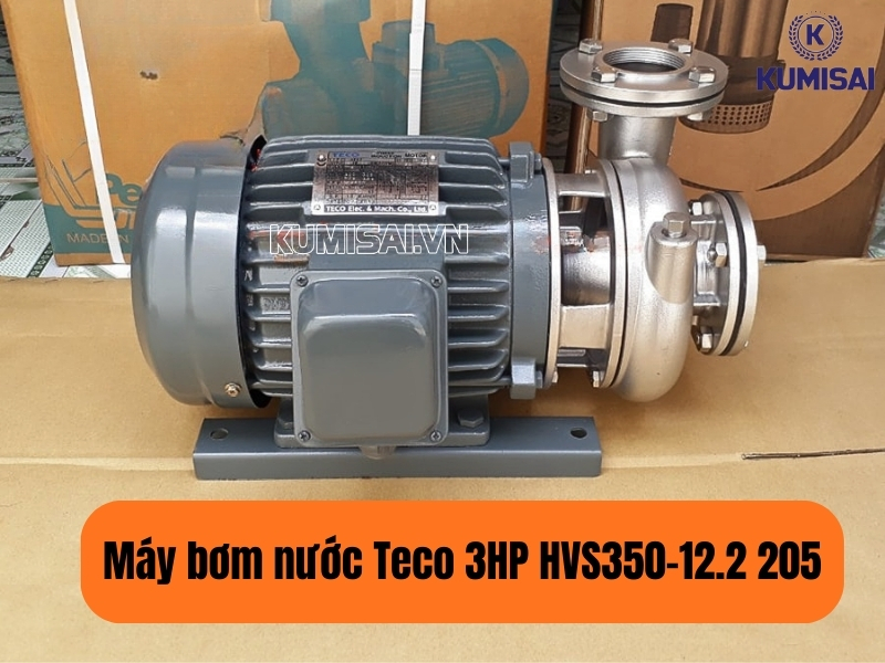 Khám phá các ưu điểm nổi bật của máy bơm nước ly tâm dạng xoáy Teco đầu inox 3HP HVS350-12.2 205