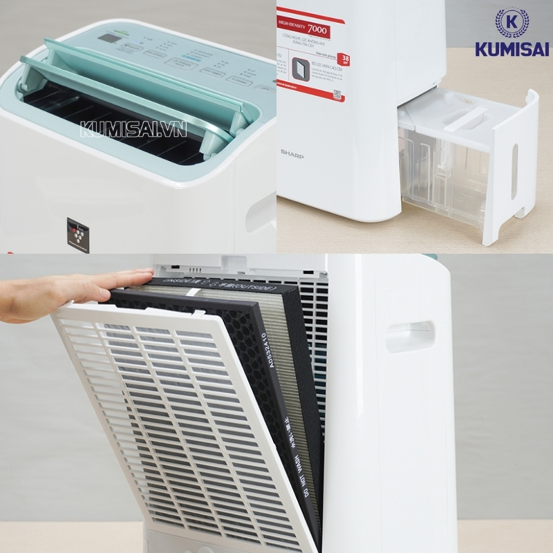 Khám phá cấu tạo của máy hút ẩm Sharp