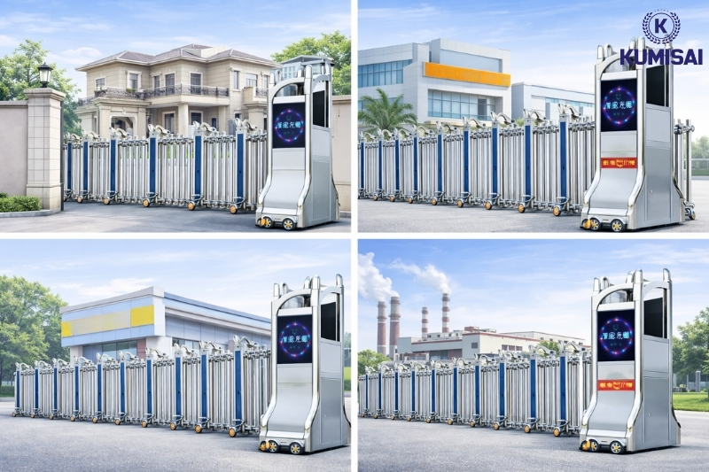 Khám phá ứng dụng phổ biến của cổng xếp inox TC-J8927