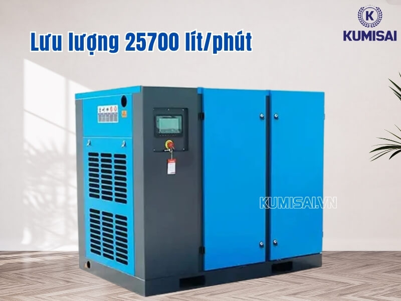 Lưu lượng khí nén 25700 lít/phút, đáp ứng cho nhu cầu quy mô lớn