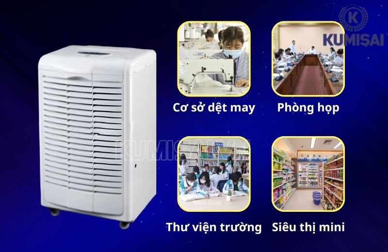 Không gian phù hợp với máy hút ẩm FujiE HM-908D