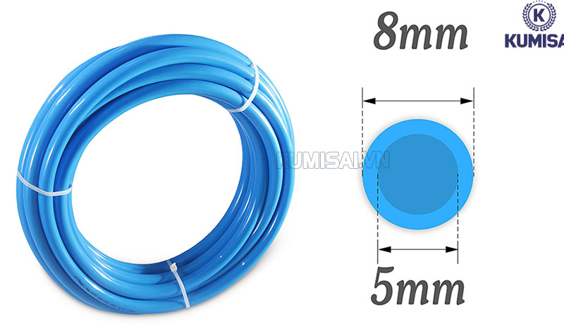 Kích thước dây hơi thẳng 5x8mm