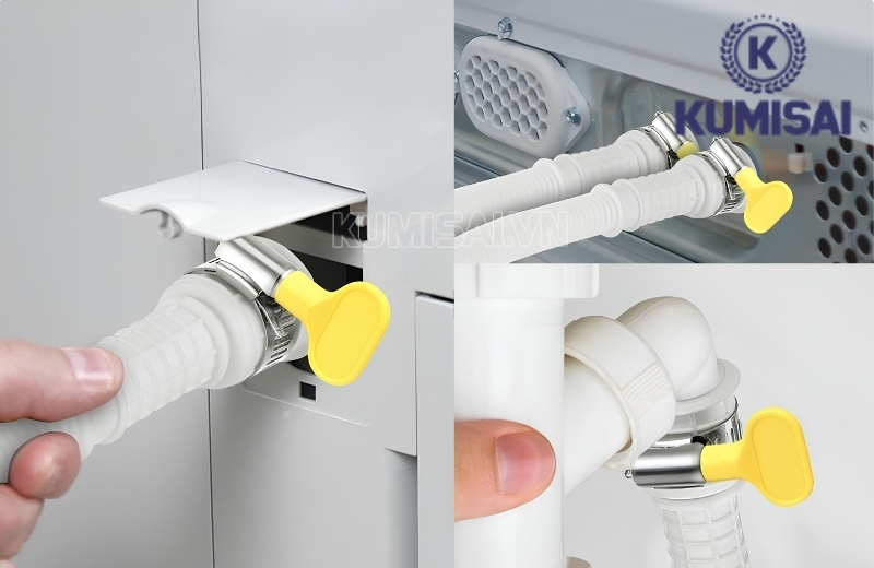 Kiểm tra hệ thống thoát nước của máy hút ẩm IKENO ID-7500 Kiểm tra hệ thống thoát nước của máy hút ẩm IKENO ID-7500