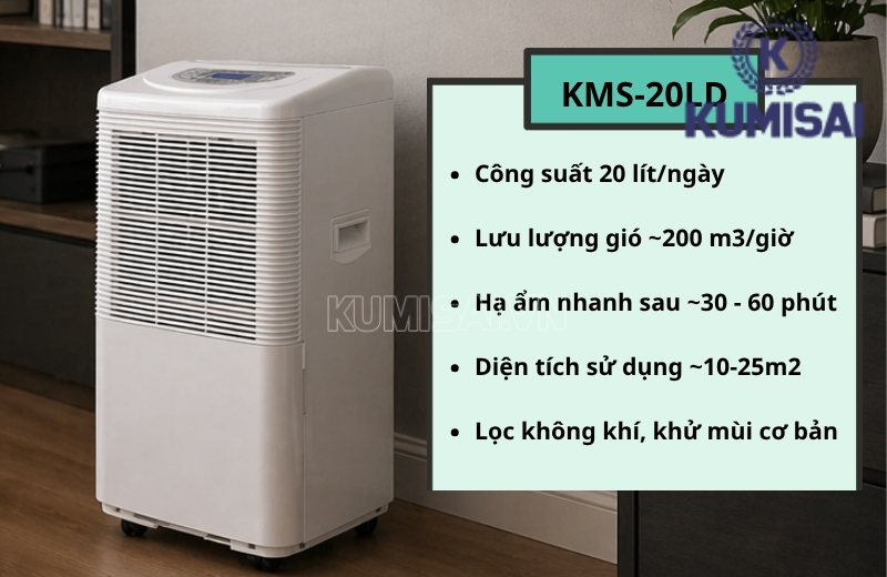 KMS-20LD xử lý ẩm siêu nhanh