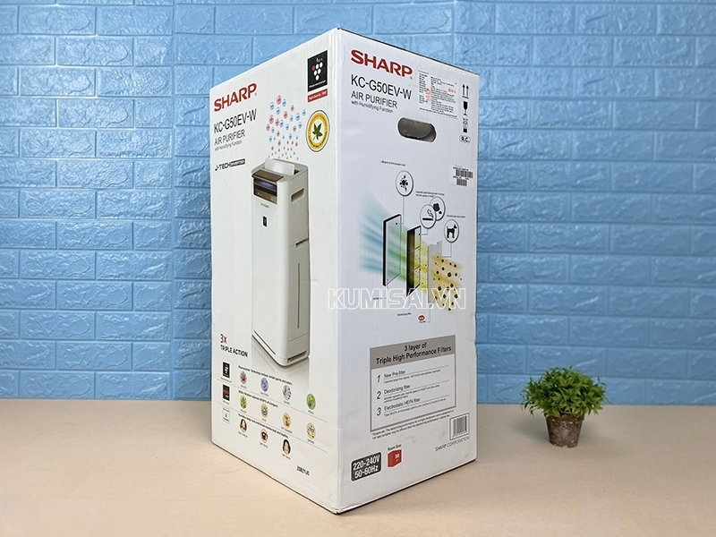 Đặt mua máy lọc không khí và tạo ẩm Sharp KC-G50EV-W tại Kumisai Việt Nam