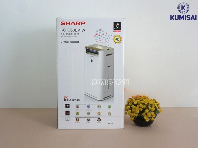 Mua máy lọc không khí và tạo ẩm Sharp KC-G60EV-W tại Kumisai Việt Nam