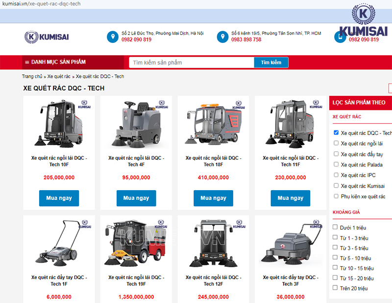 Mua xe quét rác DQC-Tech