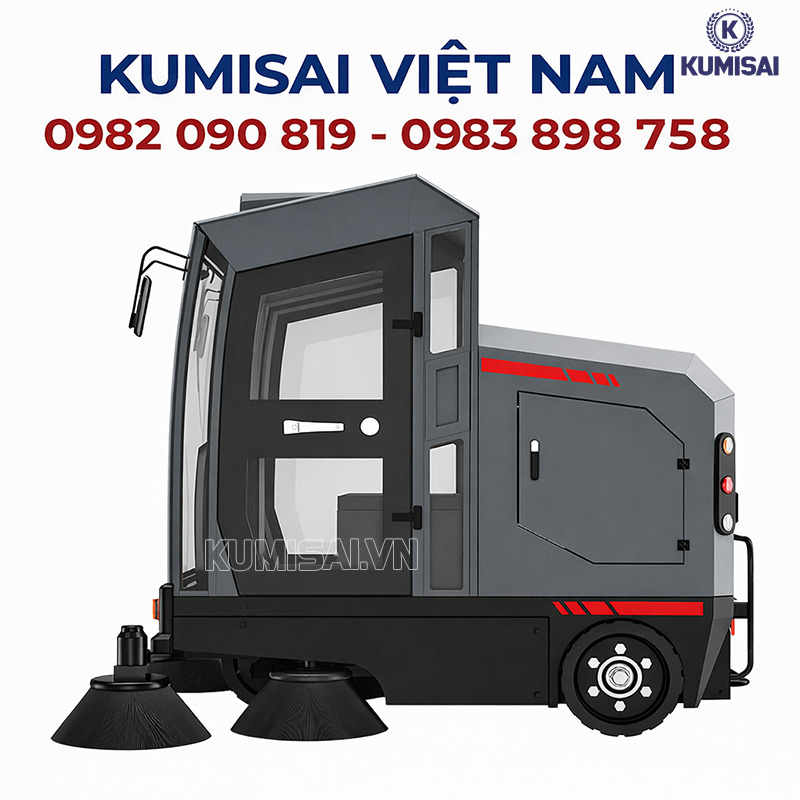 Mua xe quét rác ngồi lái DQC - Tech 11F ở Kumisai.vn