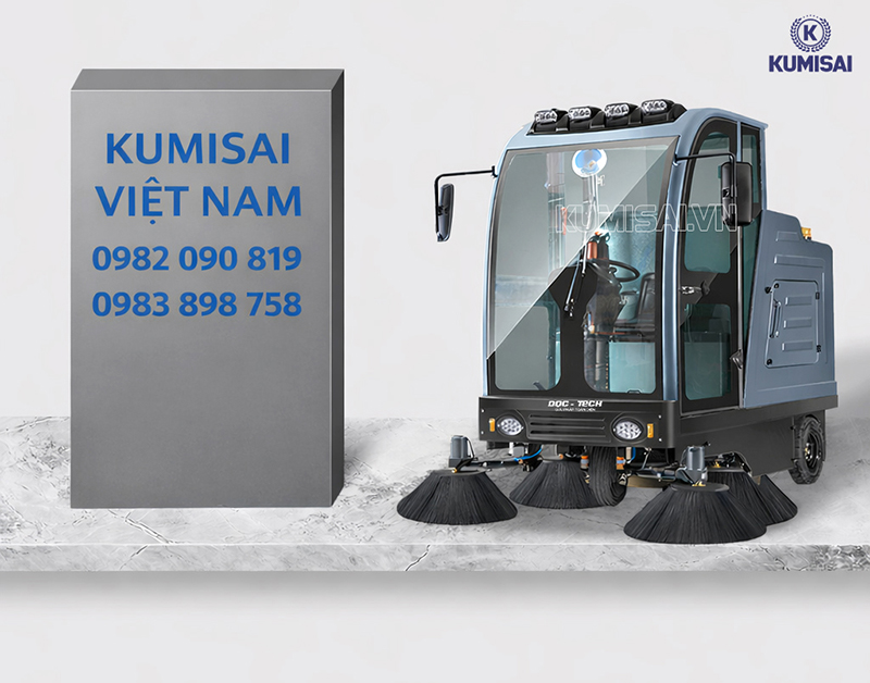 Mua xe quét rác ngồi lái DQC - Tech 13F ở Kumisai.vn
