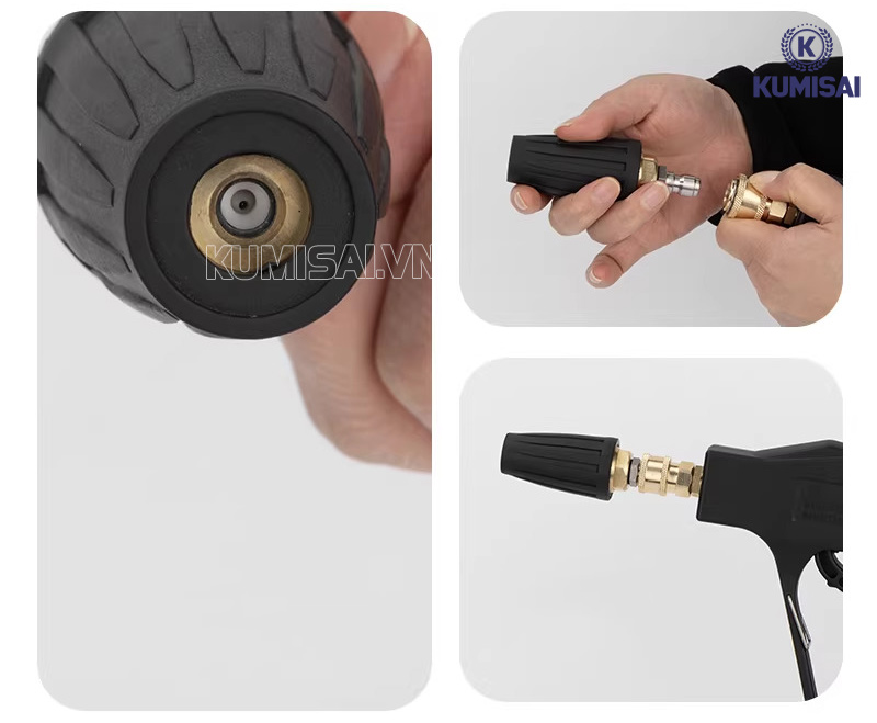 Lắp và sử dụng béc phun tia thẳng 