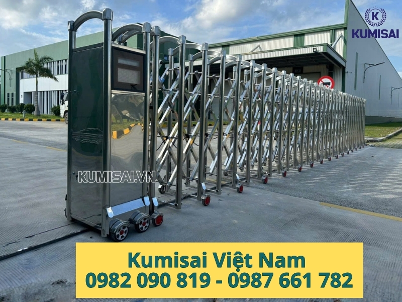 Liên hệ Công ty Kumisai tư vấn, lắp đặt các loại cổng xếp inox Đài Loan đẹp, rẻ