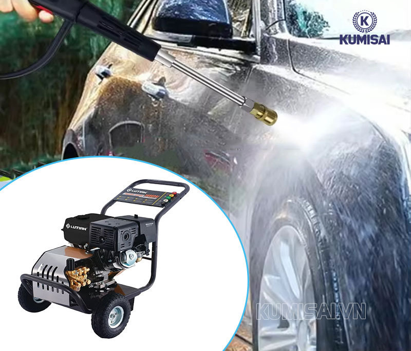 Sử dụng máy xịt rửa xe chạy xăng Lutian 18G36-13A đúng cách 