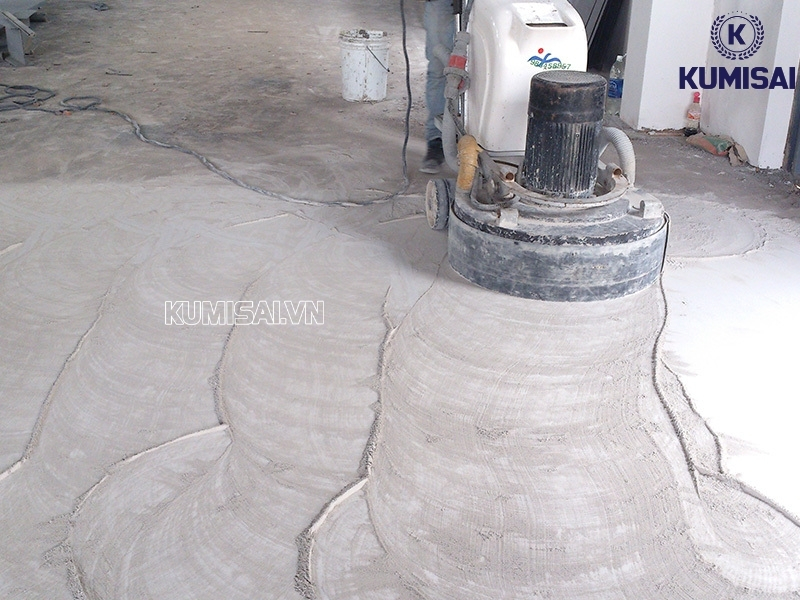 Mài phẳng mặt sàn bê tông sau khi thi công