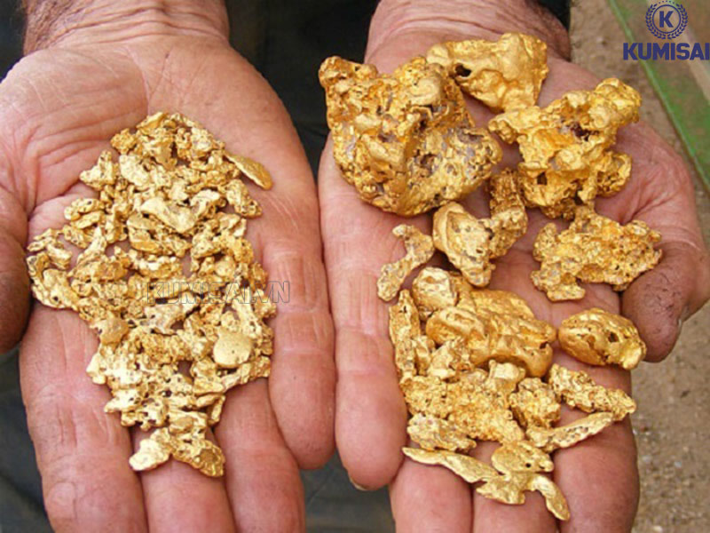 Mật độ vàng trong tự nhiên cao 