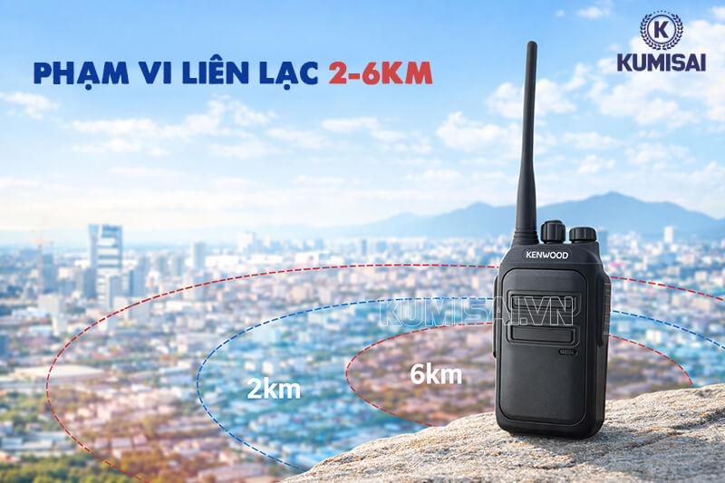 Bộ đàm cầm tay Kenwood TK-P222 có khả năng liên lạc rộng