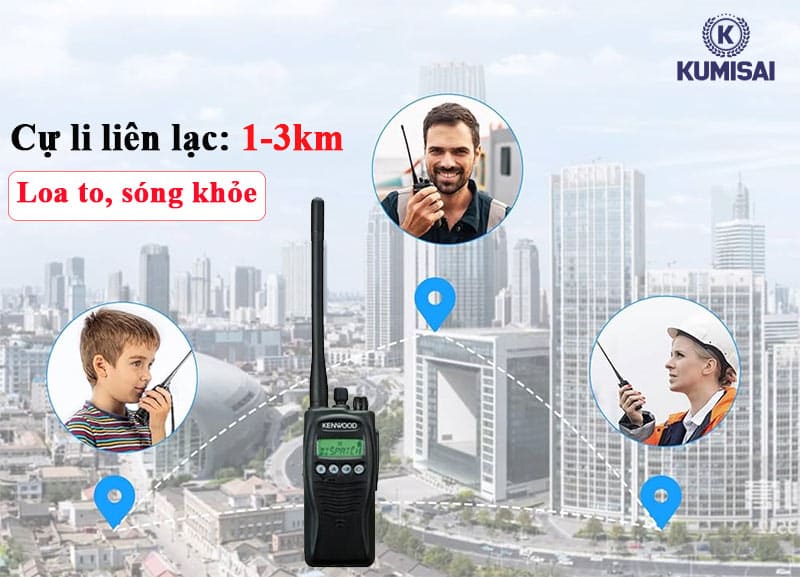 Máy bộ đàm Kenwood TK2212 cự ly liên lạc đến 3km