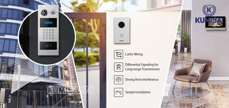 Hệ thống intercom được sử dụng trong các tòa nhà, gia đình