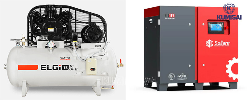Hai loại máy nén khí 15HP chuyên dụng trên thị trường Hai loại máy nén khí 15HP chuyên dụng trên thị trường