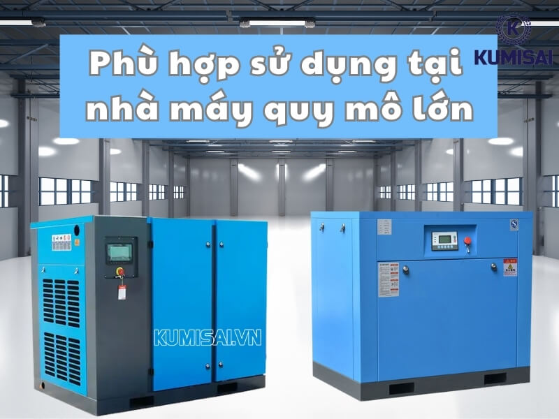 Máy nén khí biến tần phù hợp cho nhà máy quy mô lớn