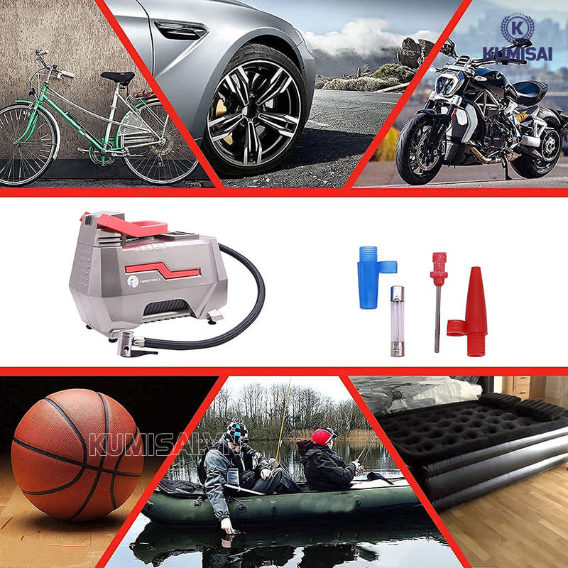 Máy bơm lốp nén khí mini 12V đa năng