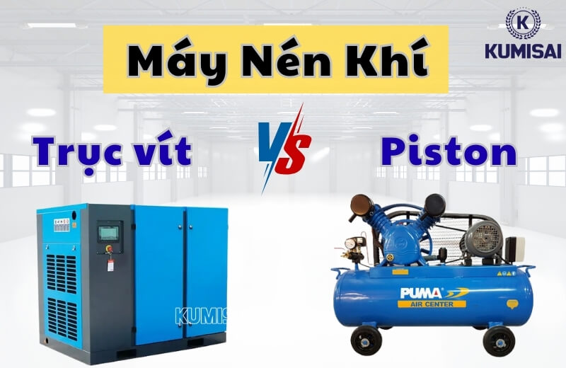 Tìm hiểu về máy nén khí trục vít và piston
