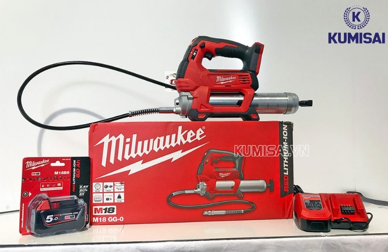 Máy bơm mỡ bằng pin Milwaukee