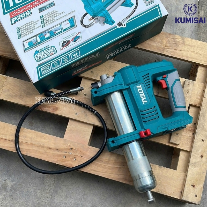 Máy bơm mỡ bằng pin Total