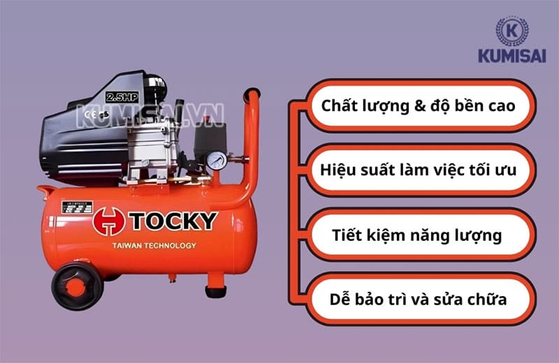 4 Ưu điểm nổi bật của máy bơm khí Tocky