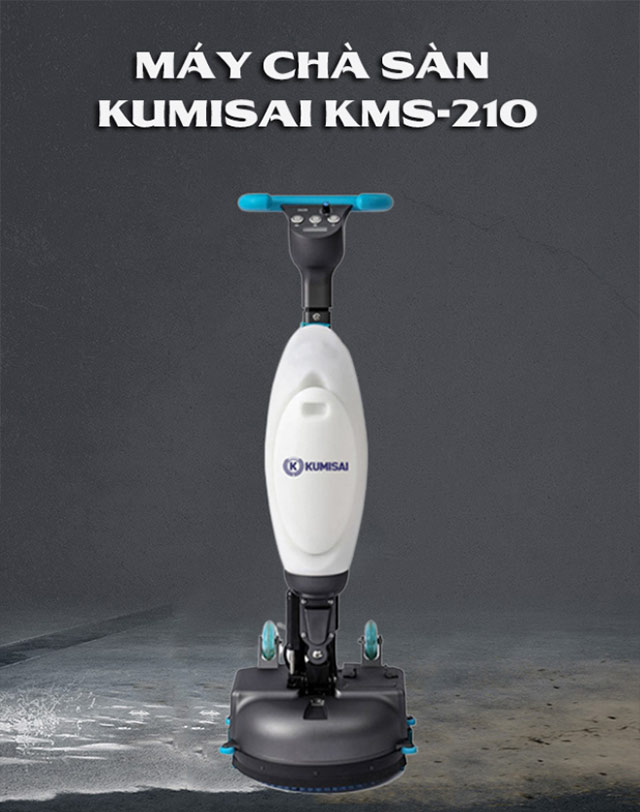 Máy chà sàn liên hợp mini Kumisai KMS-210 chạy ắc quy