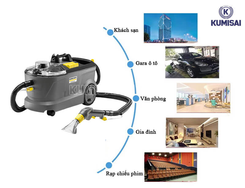 Máy giặt thảm Karcher Puzzi 10/1 – Đa năng cho mọi không gian