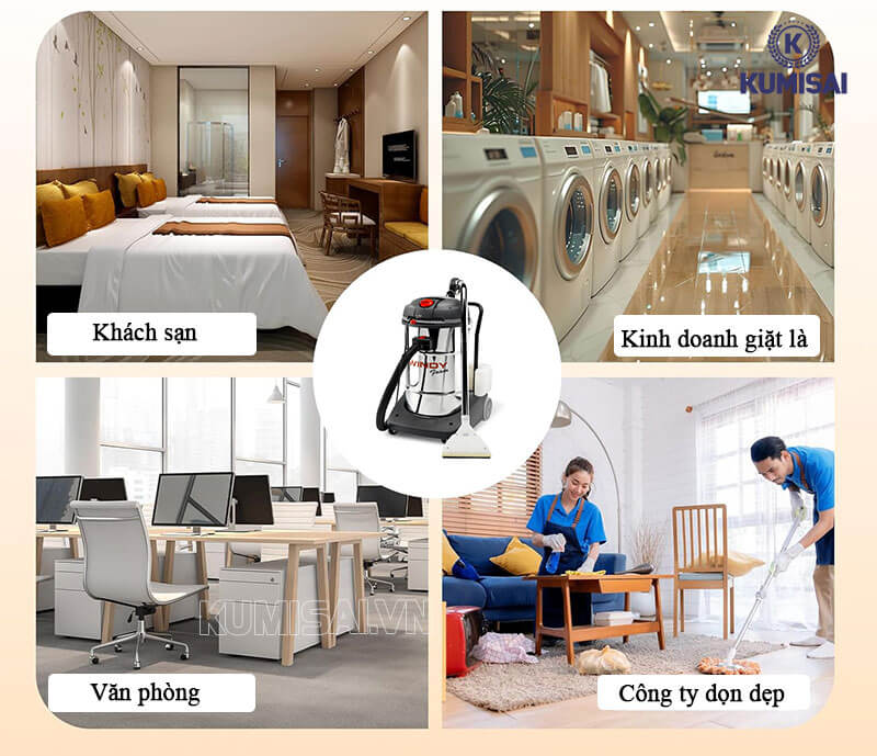 Máy giặt thảm phun hút Lavor Windy IE Foam đa năng, ứng dụng phổ biến