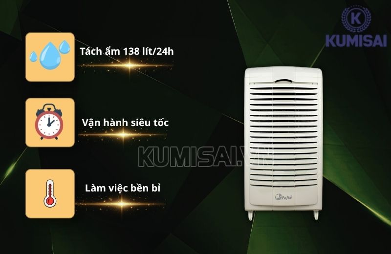 Máy hút ẩm công nghiệp FujiE HM-1388D làm việc siêu ấn tượng Máy hút ẩm công nghiệp FujiE HM-1388D làm việc siêu ấn tượng