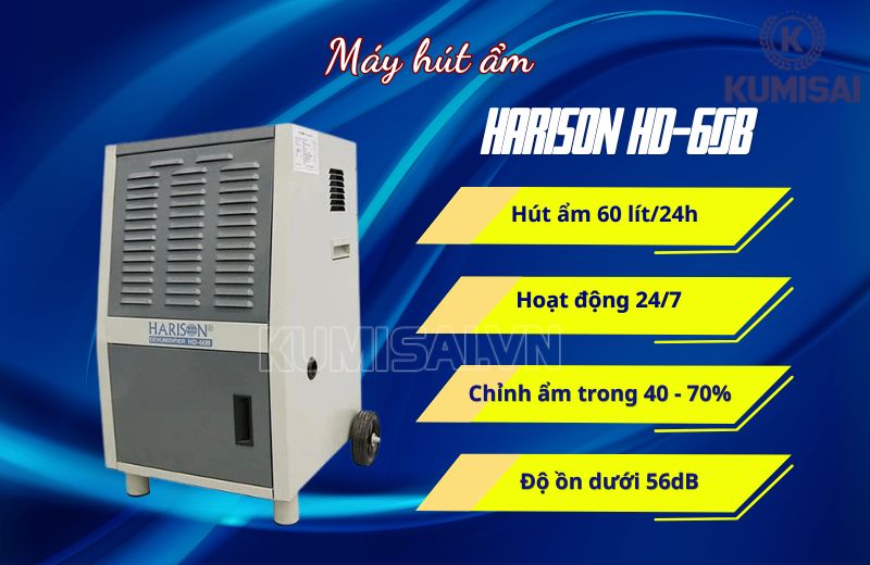 Máy hút ẩm công nghiệp Harison HD-60B ưu việt ở nhiều khía cạnh