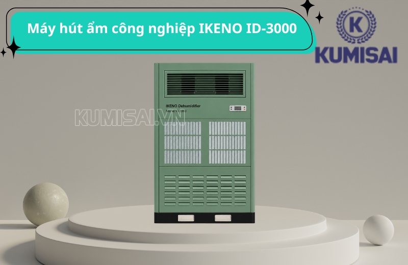 Máy hút ẩm công nghiệp IKENO ID-3000 bền bỉ, mạnh mẽ